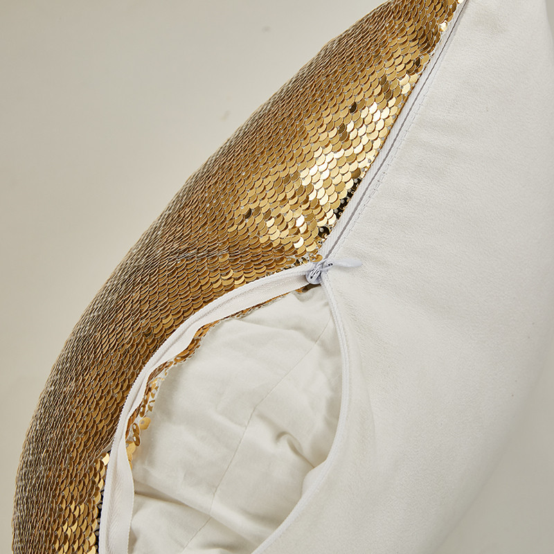 Kev cai siab Zoo Reversible Sequins Hniav Cushion Cover Pillowcase (6)